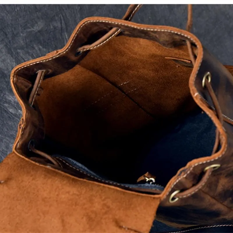 The Olaf Rucksack | Vintage Leather Travel Backpack - Image 7