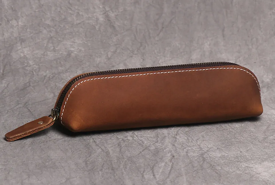 The Paavo Leather Pen Case | Leather Makeup Pouch - Image 10