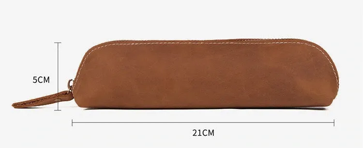 The Paavo Leather Pen Case | Leather Makeup Pouch - Image 14