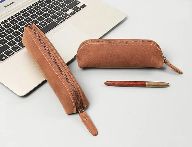 The Paavo Leather Pen Case | Leather Makeup Pouch - Image 3