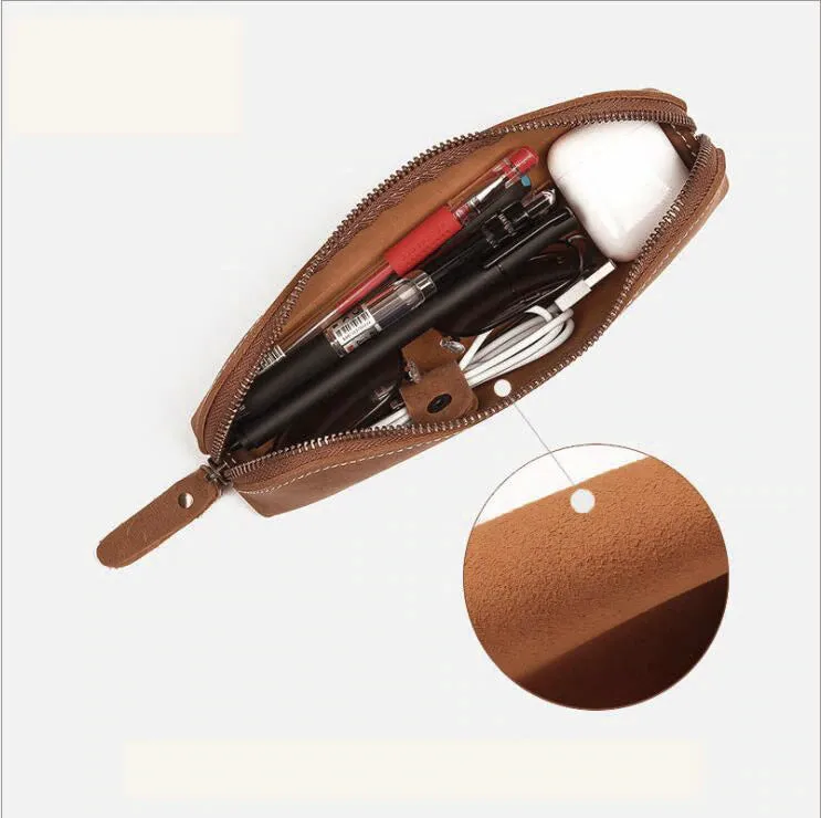 The Paavo Leather Pen Case | Leather Makeup Pouch - Image 5