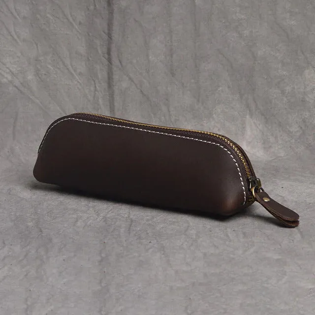 The Paavo Leather Pen Case | Leather Makeup Pouch - Image 7