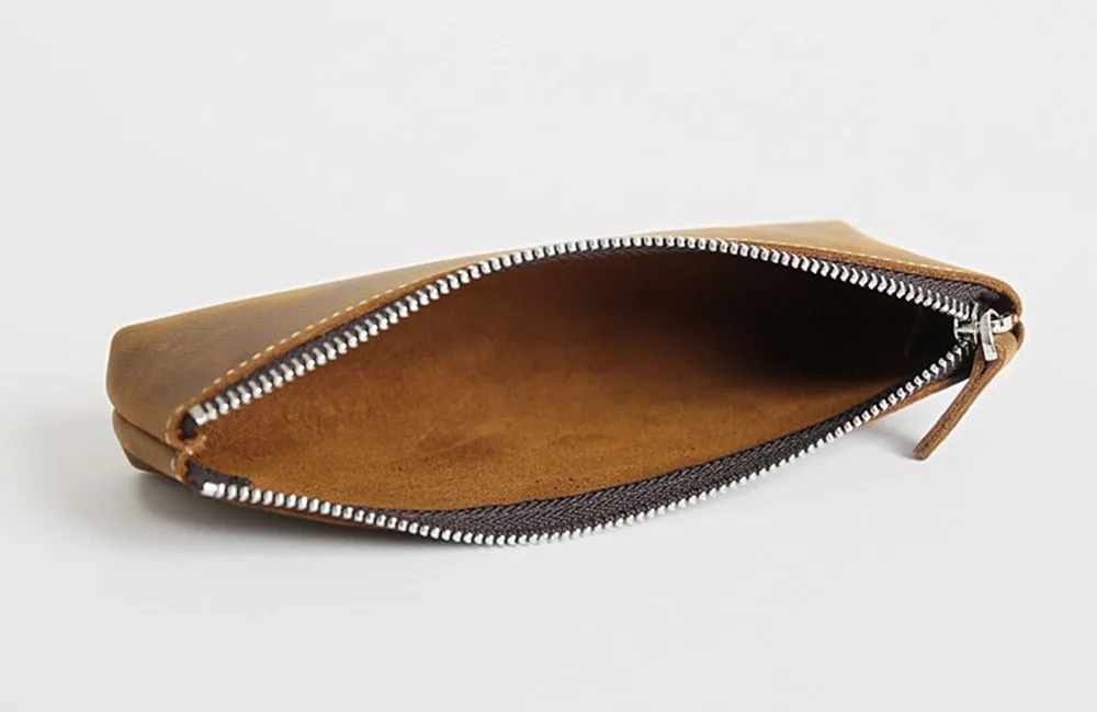 The Pallavi | Handmade Leather Pencil Case - Leather Makeup Bag - Image 6