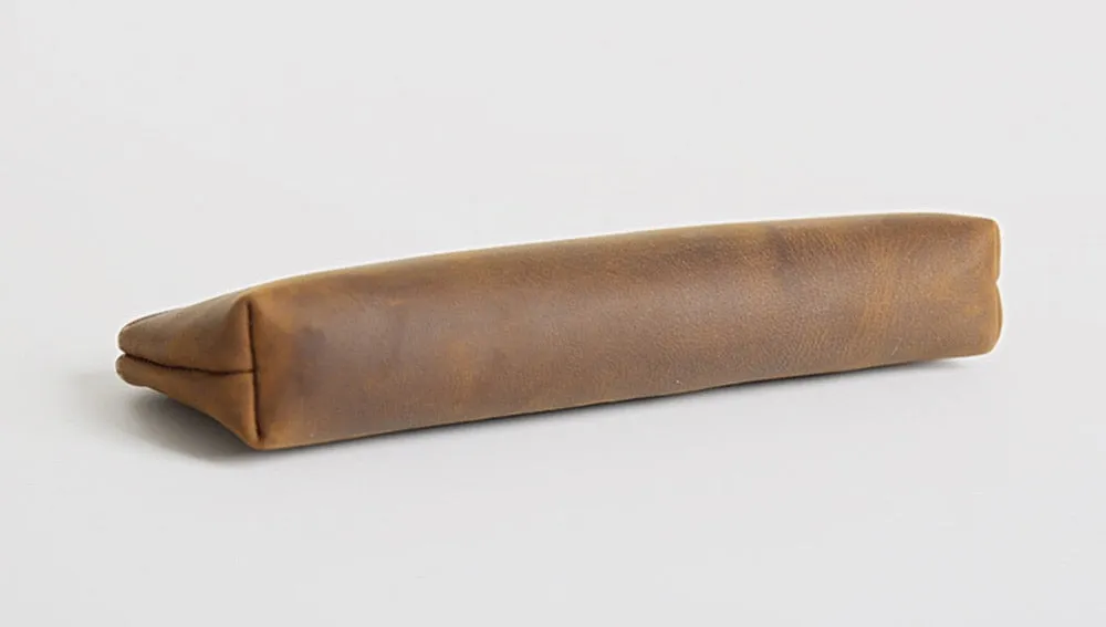 The Pallavi | Handmade Leather Pencil Case - Leather Makeup Bag - Image 7