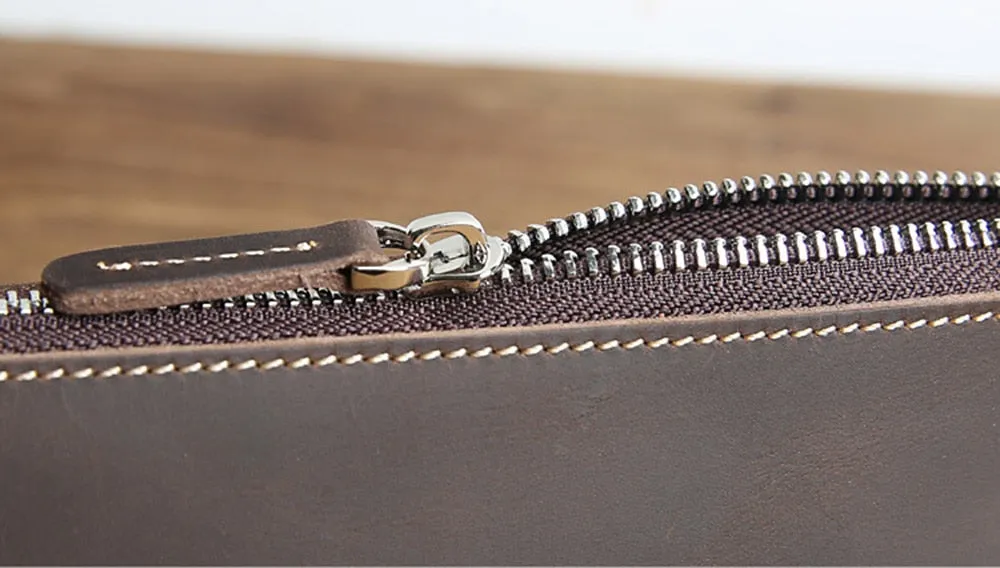 The Pallavi | Handmade Leather Pencil Case - Leather Makeup Bag - Image 8