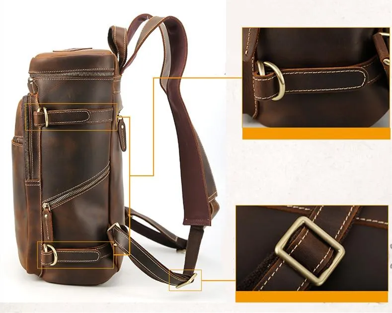 The Raoul Backpack | Handmade Vintage Leather Backpack - Image 11