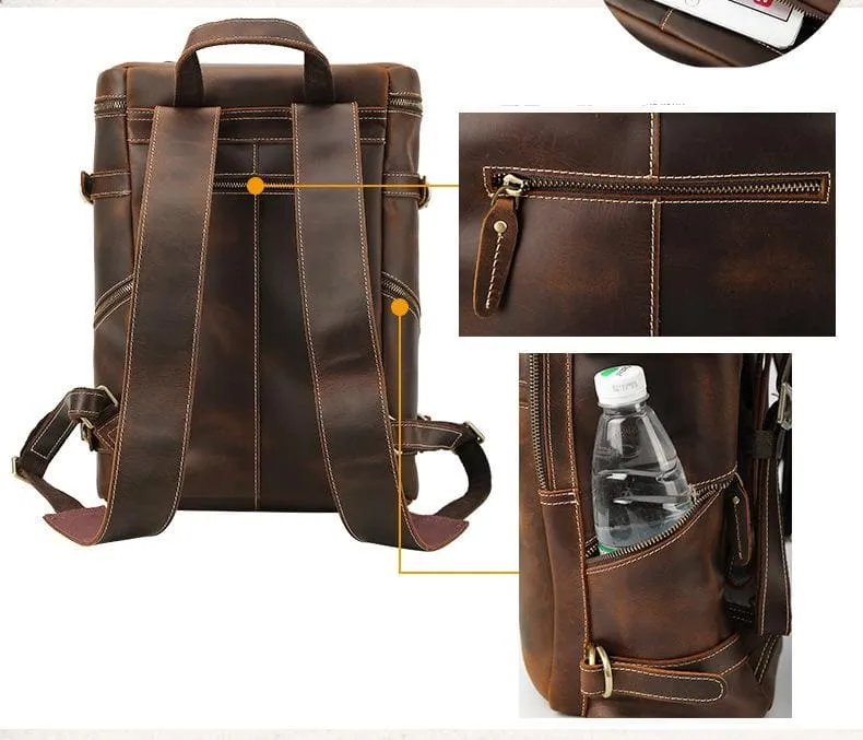 The Raoul Backpack | Handmade Vintage Leather Backpack - Image 5
