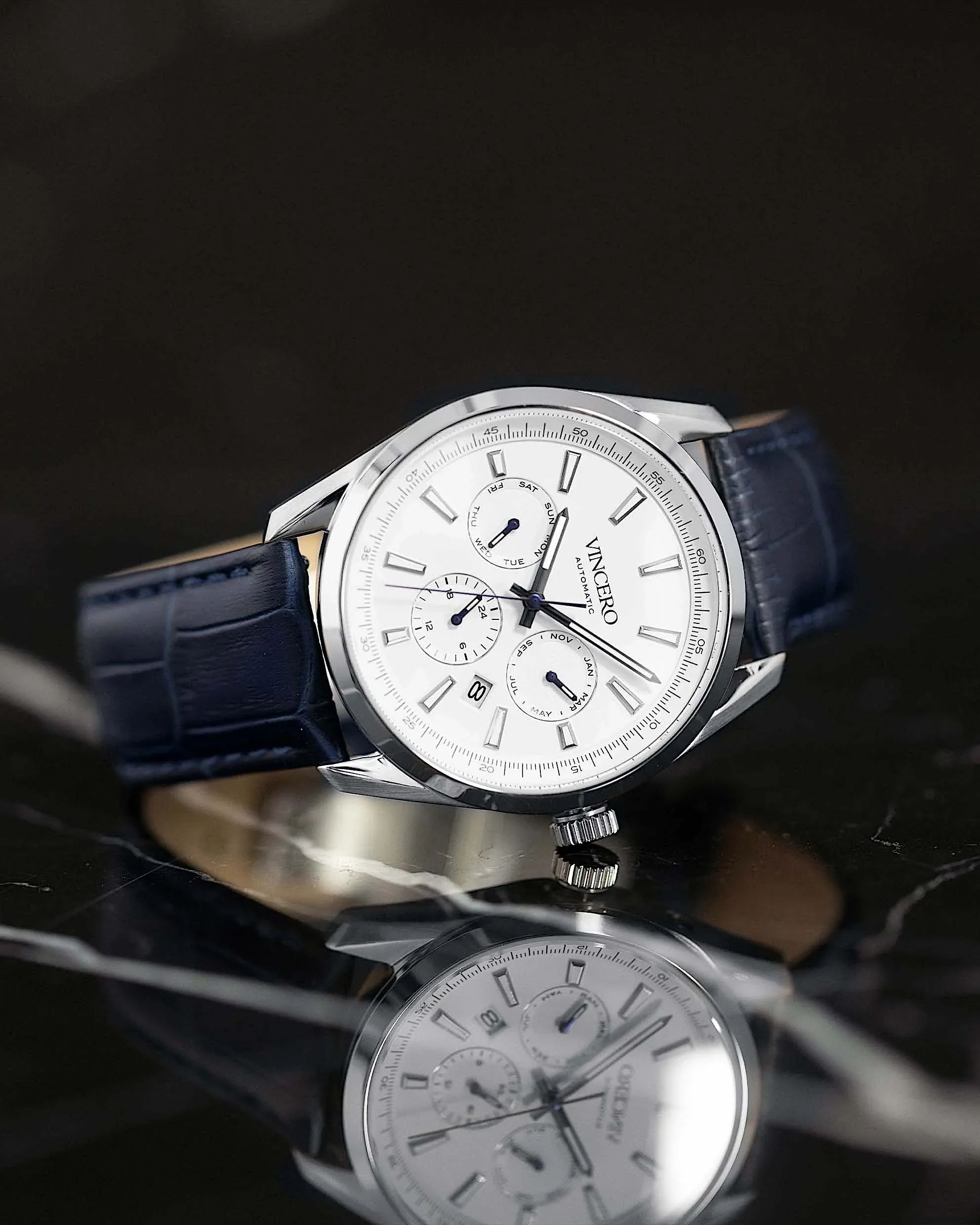 The Reserve Automatic Men's Watches - Blue/Silver - Image 3