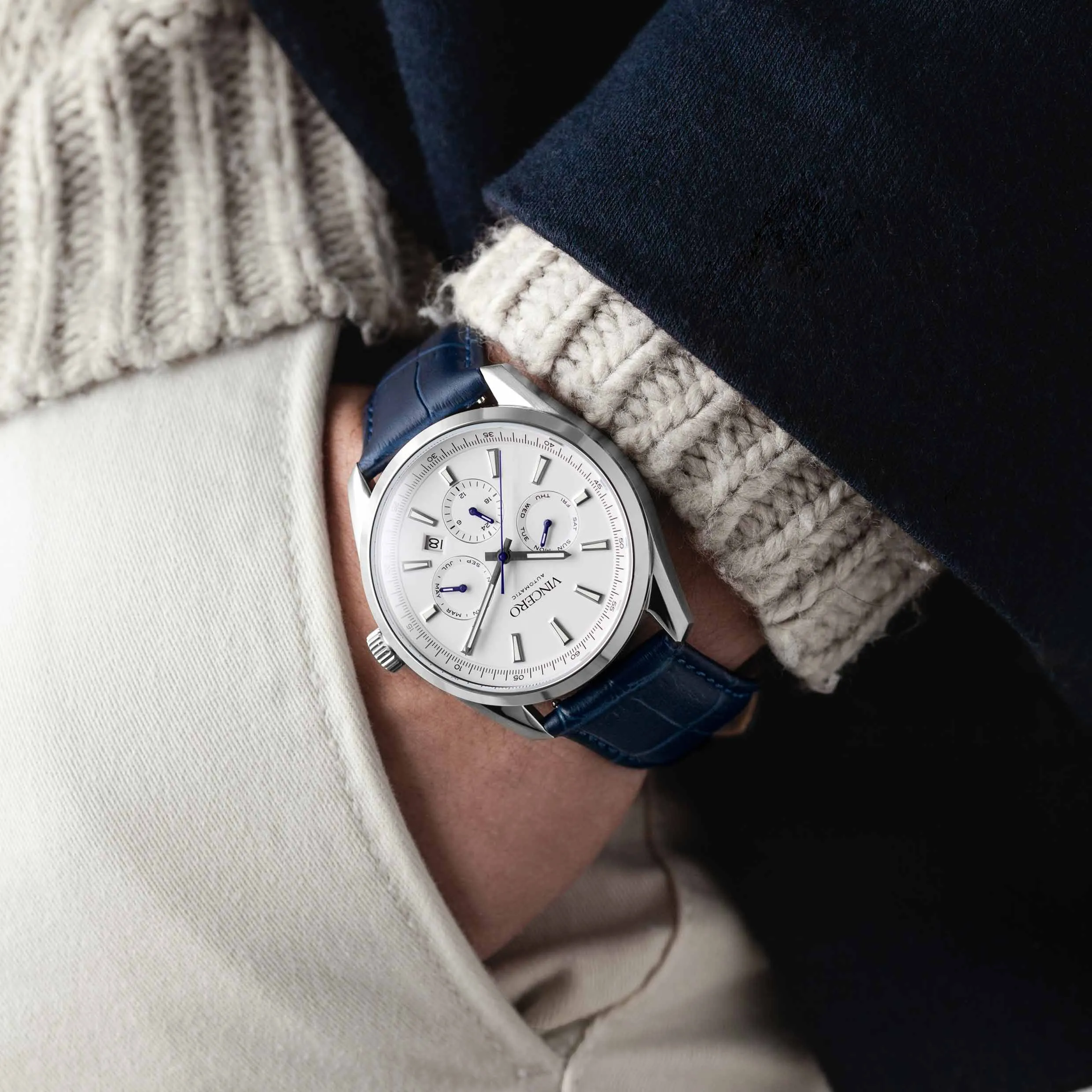 The Reserve Automatic Men's Watches - Blue/Silver - Image 7