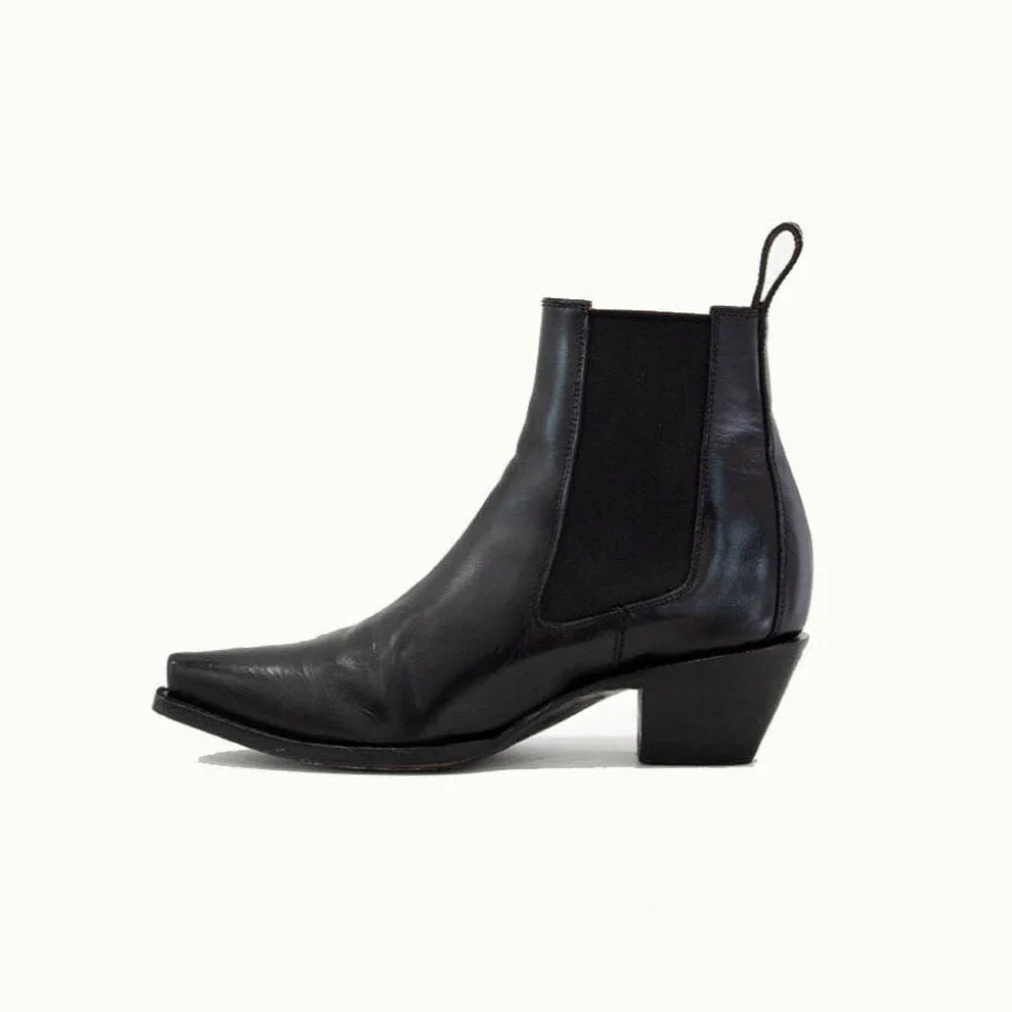 The Sandra Boot in Black Patent Leather - Image 2
