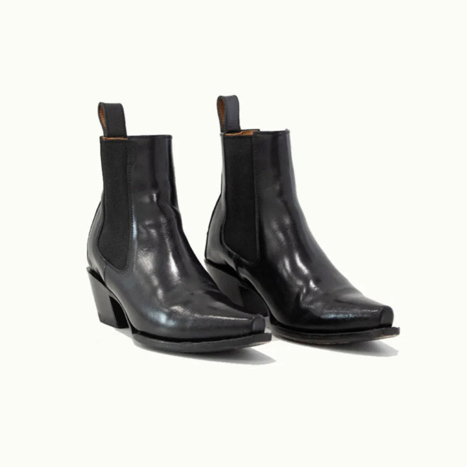 The Sandra Boot in Black Patent Leather - Image 3