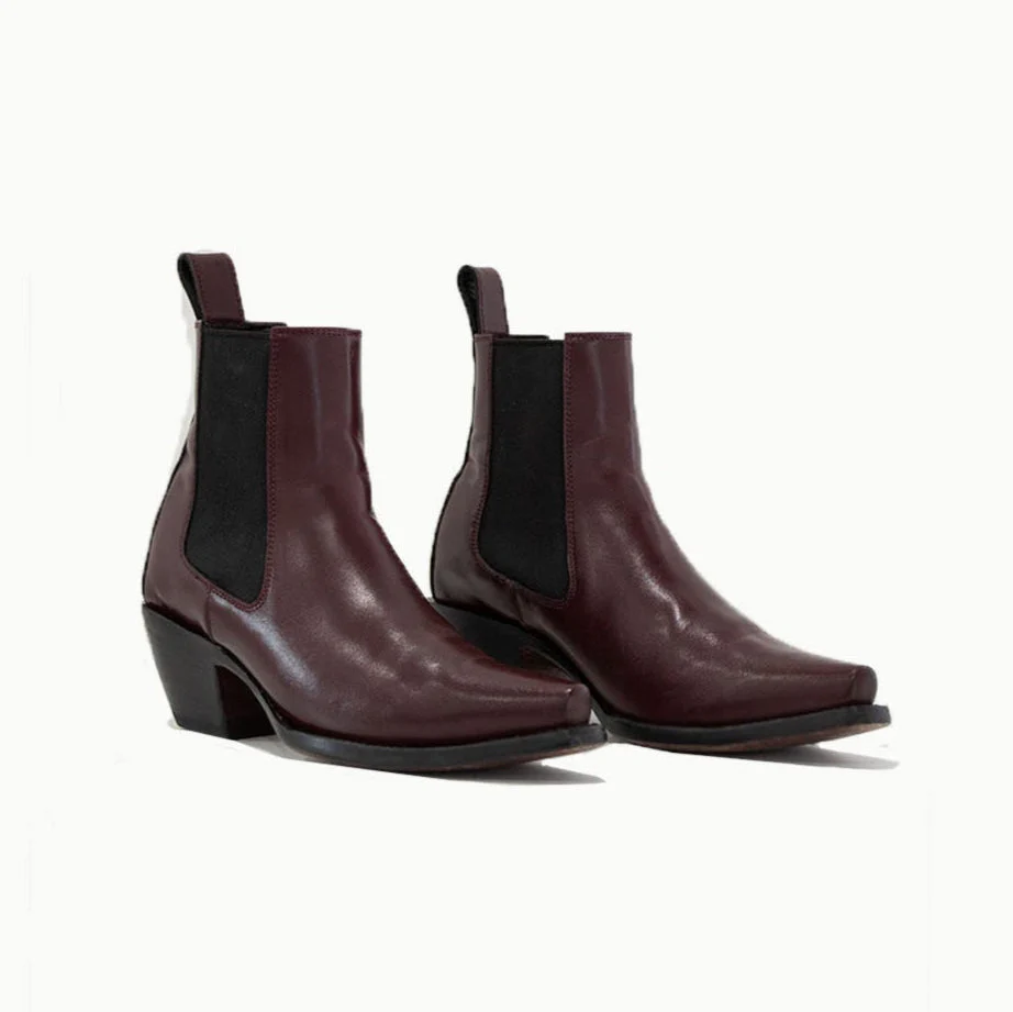 The Sandra Boot in Burgundy - Image 2