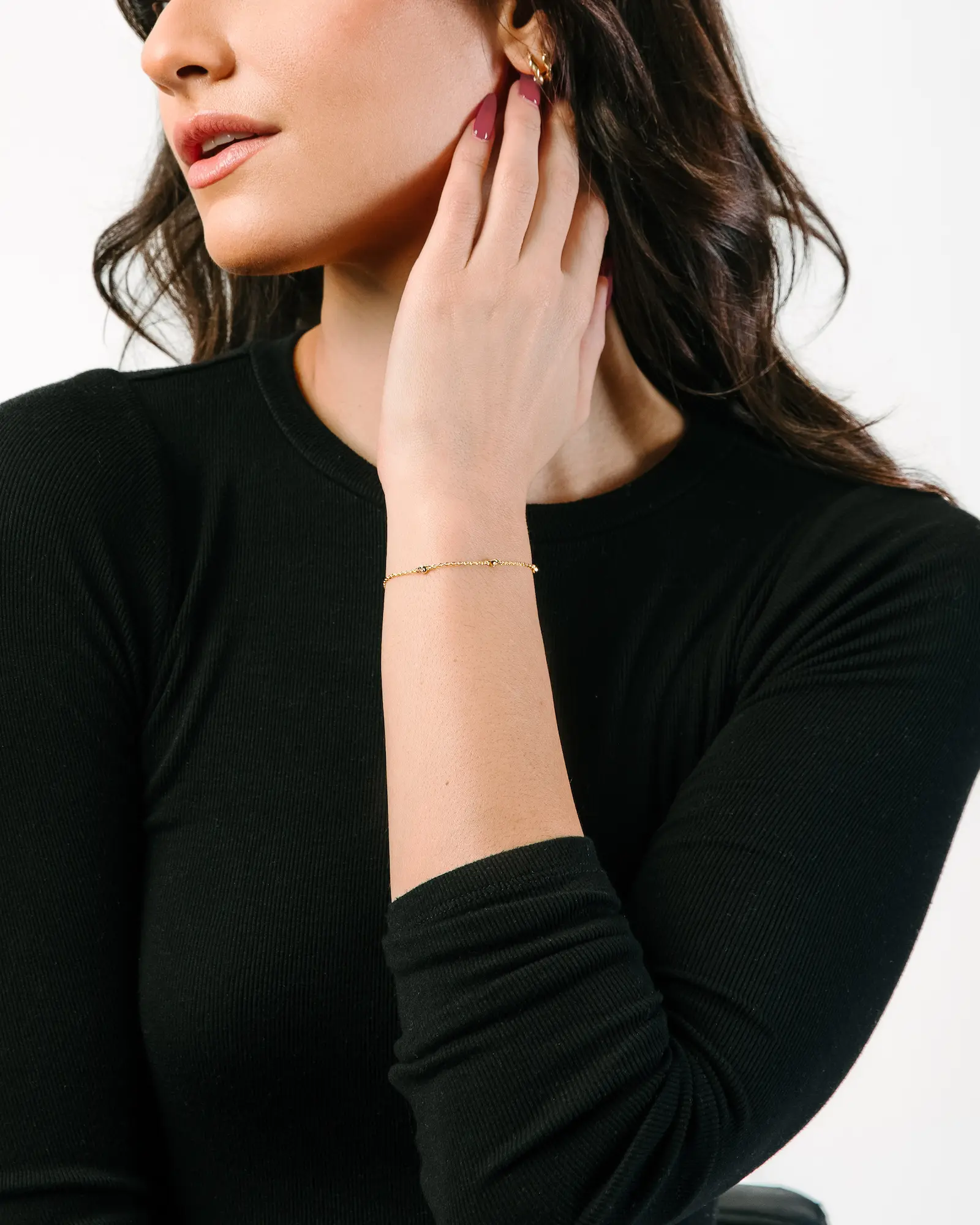 The Sapphire Trio Bracelet - Gold - Image 6