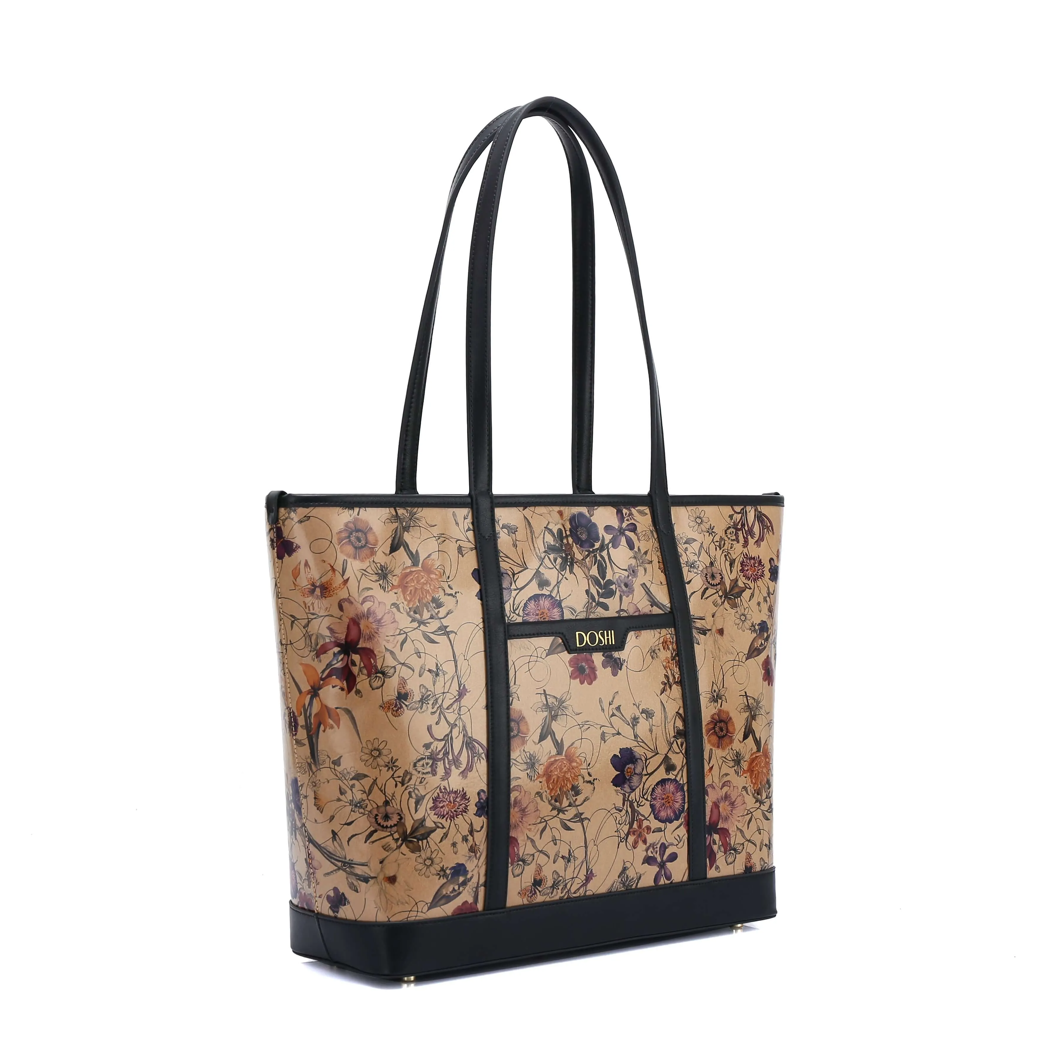 The Standard : Large Floral Kraft Paper Vegan Leather Tote - Image 3