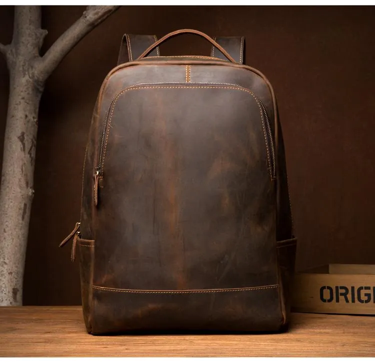 The Vernon Backpack | Genuine Vintage Leather Minimalist Backpack - Image 17