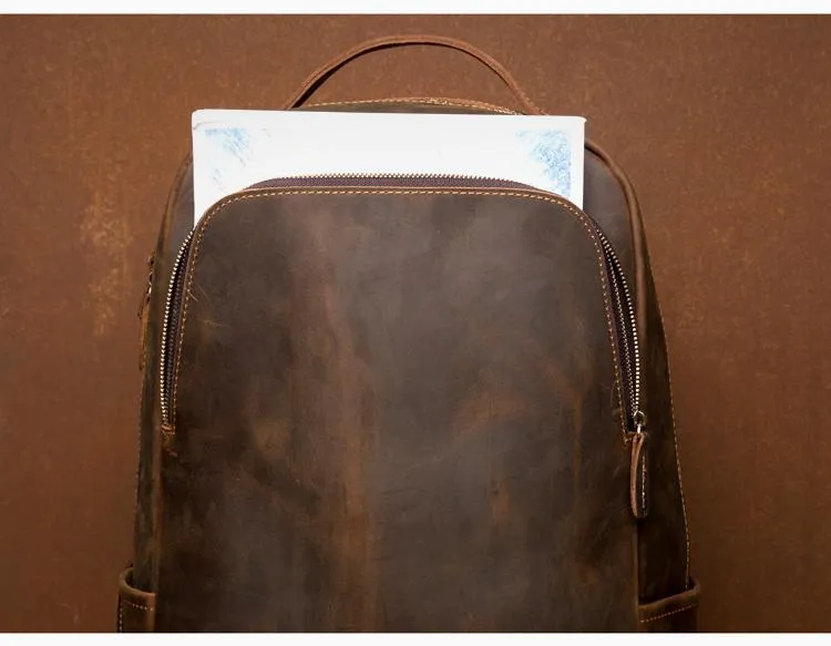 The Vernon Backpack | Genuine Vintage Leather Minimalist Backpack - Image 3