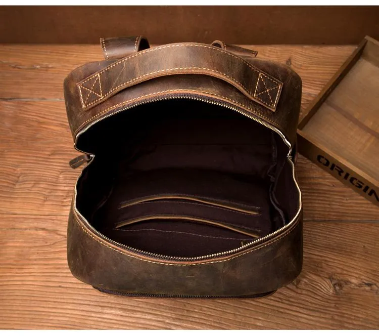 The Vernon Backpack | Genuine Vintage Leather Minimalist Backpack - Image 5