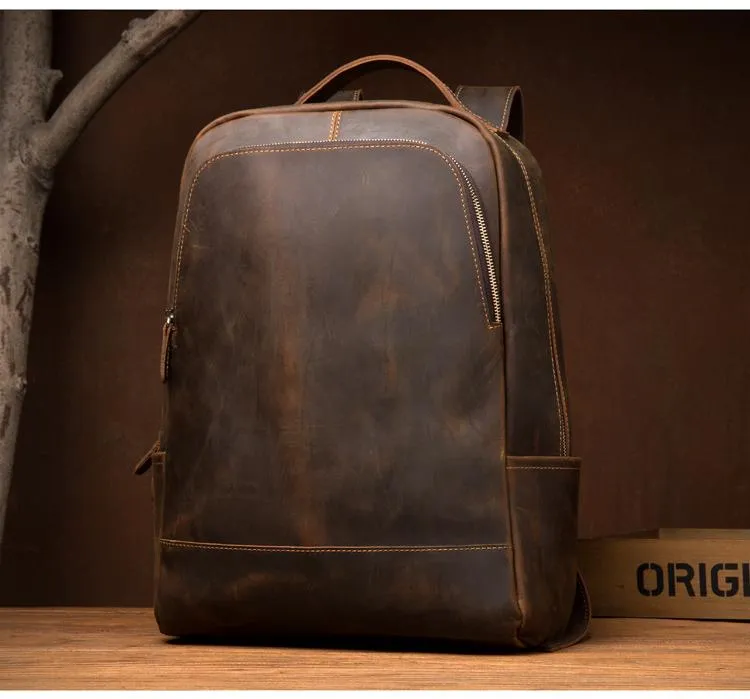 The Vernon Backpack | Genuine Vintage Leather Minimalist Backpack - Image 8