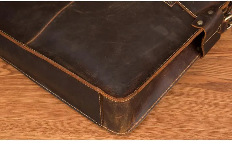 The Viggo Briefcase | Genuine Leather Messenger Bag - Image 11