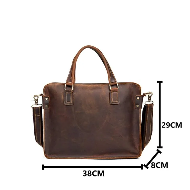 The Viggo Briefcase | Genuine Leather Messenger Bag - Image 4