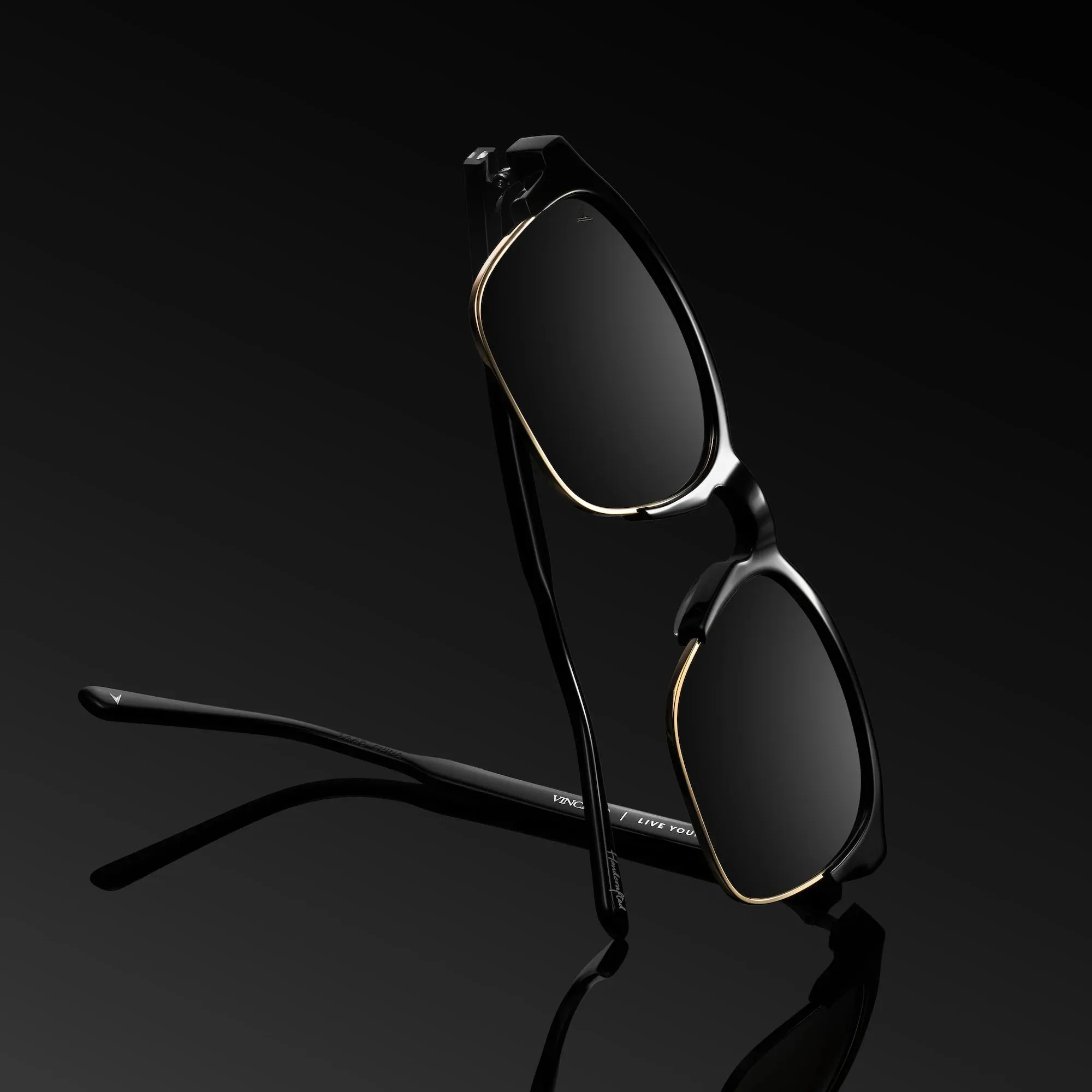 The Villa Sunglasses - Jet Black Gold - Image 11