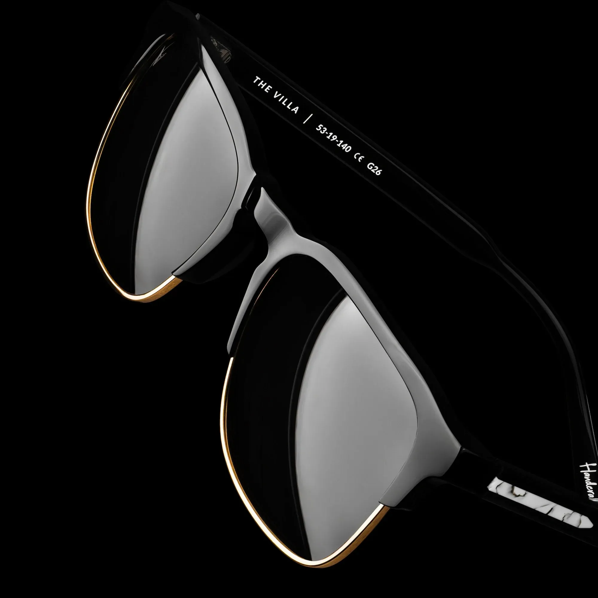 The Villa Sunglasses - Jet Black Gold - Image 12
