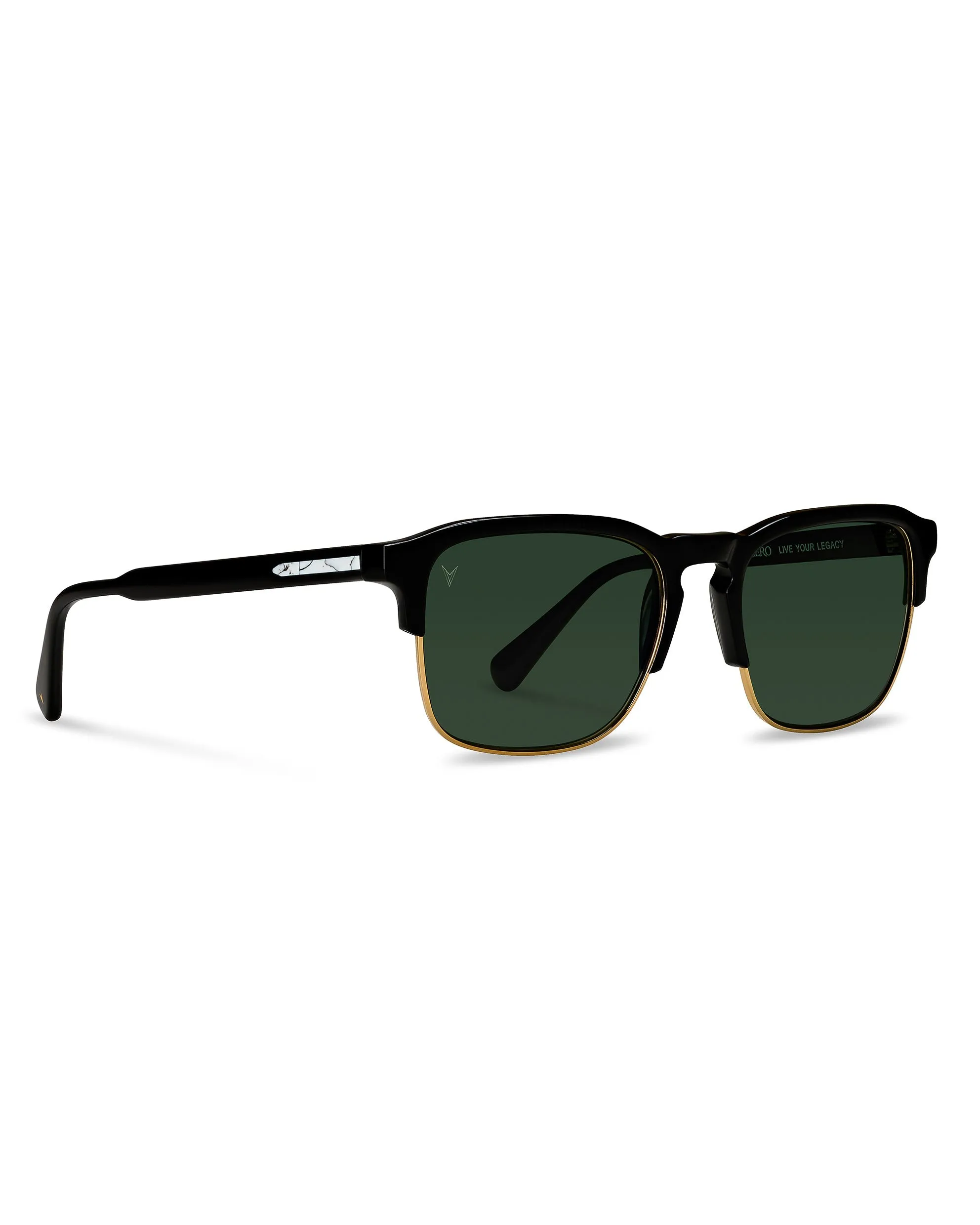 The Villa Sunglasses - Jet Black Gold - Image 4