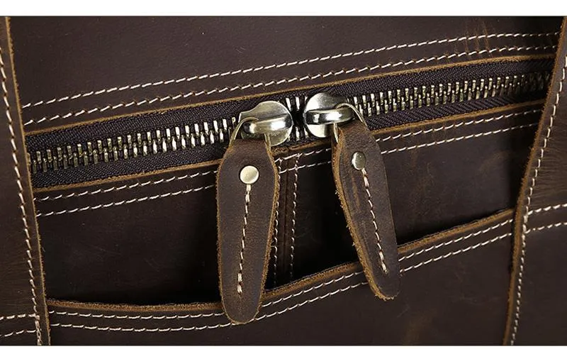 The Wainwright Weekender | Round Vintage Leather Duffel - Image 13
