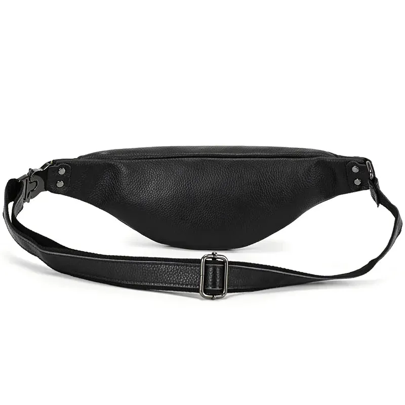 The Walcott Leather Waist Bag | Black Leather Fanny Pack - Image 4