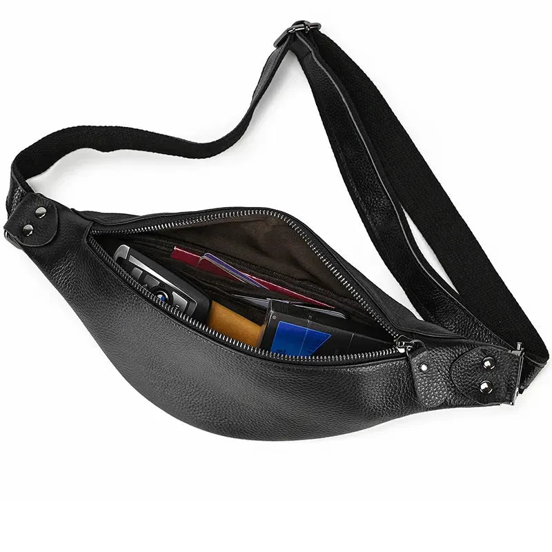 The Walcott Leather Waist Bag | Black Leather Fanny Pack - Image 5