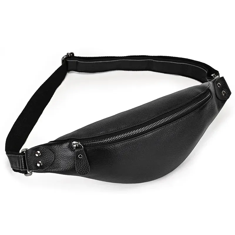 The Walcott Leather Waist Bag | Black Leather Fanny Pack - Image 6