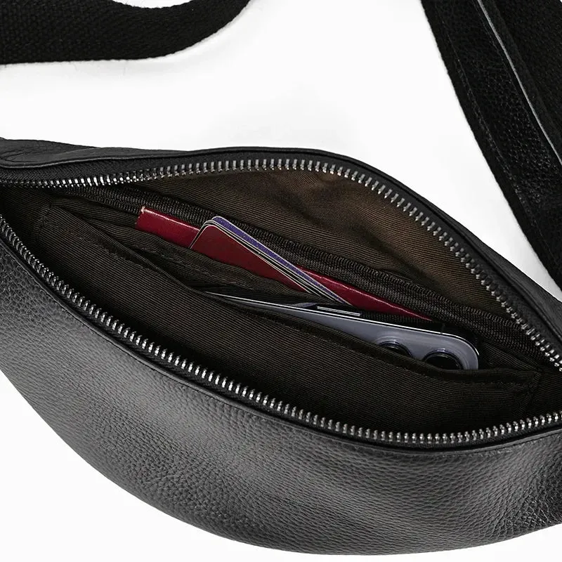 The Walcott Leather Waist Bag | Black Leather Fanny Pack - Image 7