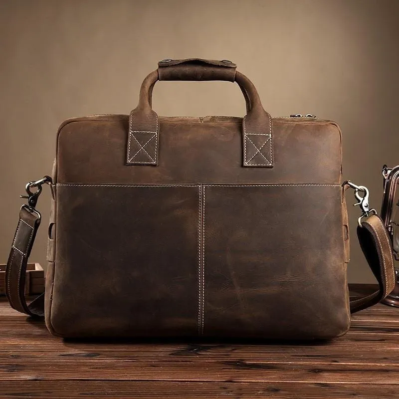 The Welch Briefcase | Vintage Leather Messenger Bag - Image 3