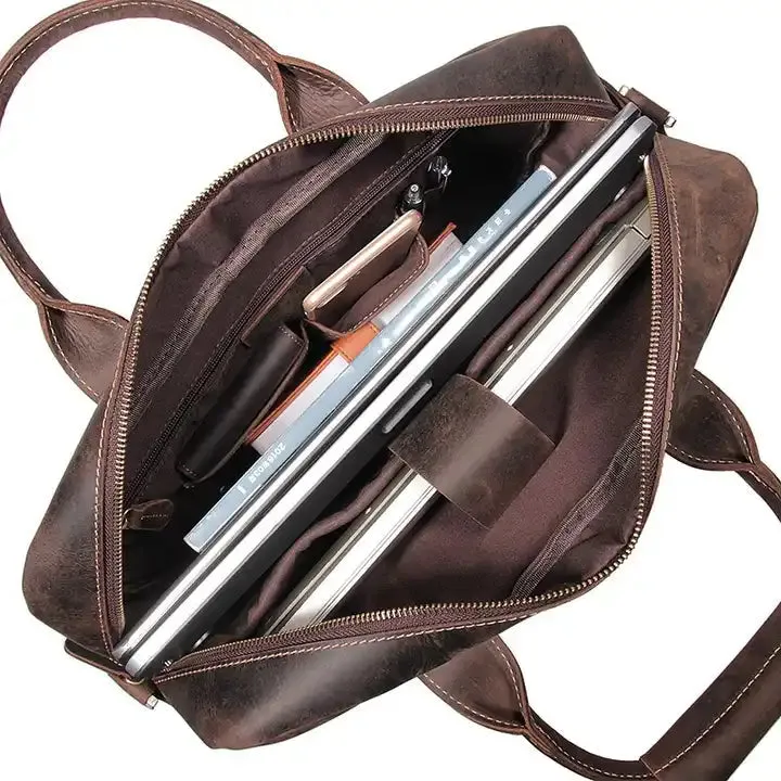 The Welch Briefcase | Vintage Leather Messenger Bag - Image 4