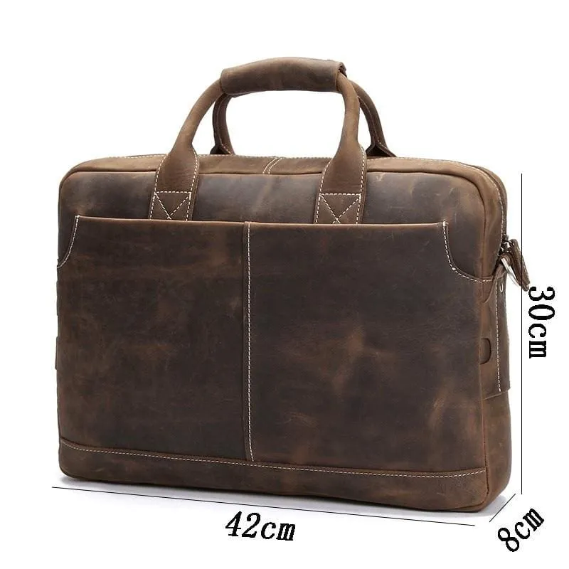 The Welch Briefcase | Vintage Leather Messenger Bag - Image 6