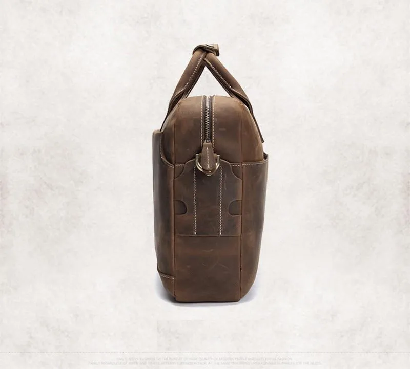The Welch Briefcase | Vintage Leather Messenger Bag - Image 8