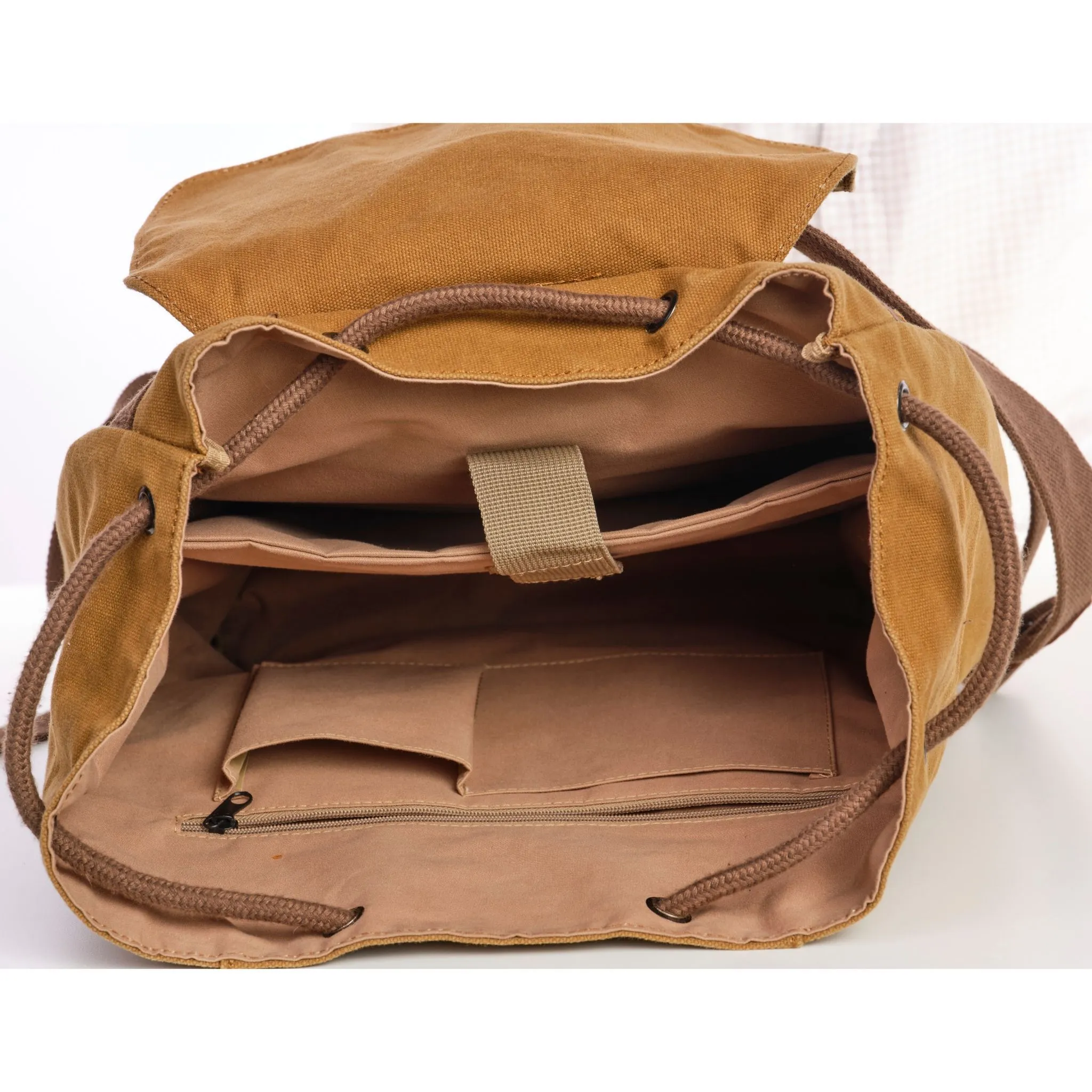 TimberWolf Daypack Vintage Canvas Backpack - Image 9