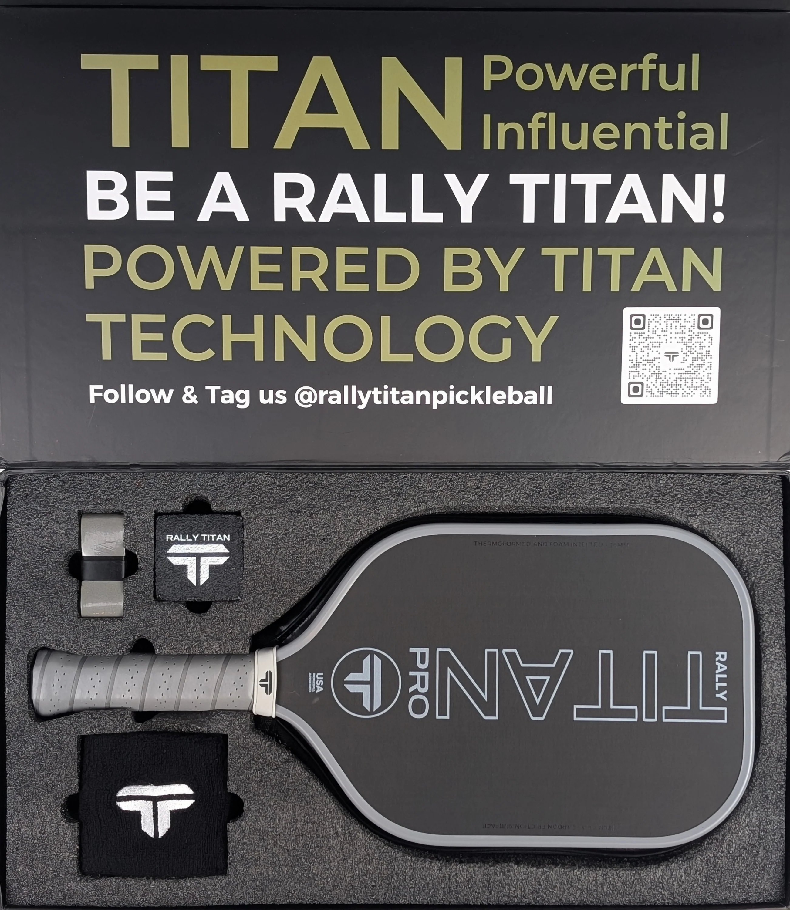 Titan Pro 16MM | Thermoformed Unibody Construction Pickleball Paddle | Grey - Image 3