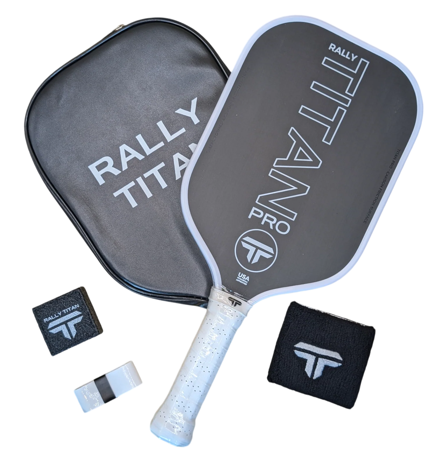 Titan Pro 16MM | Thermoformed Unibody Construction Pickleball Paddle | White with Black