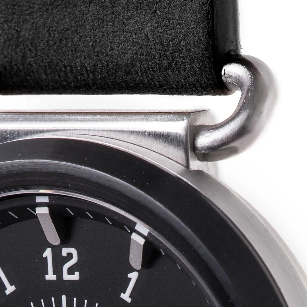 TK-01 - TREK Men's WATCH WITH ITALIAN LEATHER STRAP - JET BLACK - Image 6