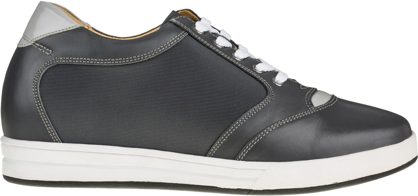 A5327 - 3.2 Inches Taller (Grey) - Men's Sneakers - Image 2