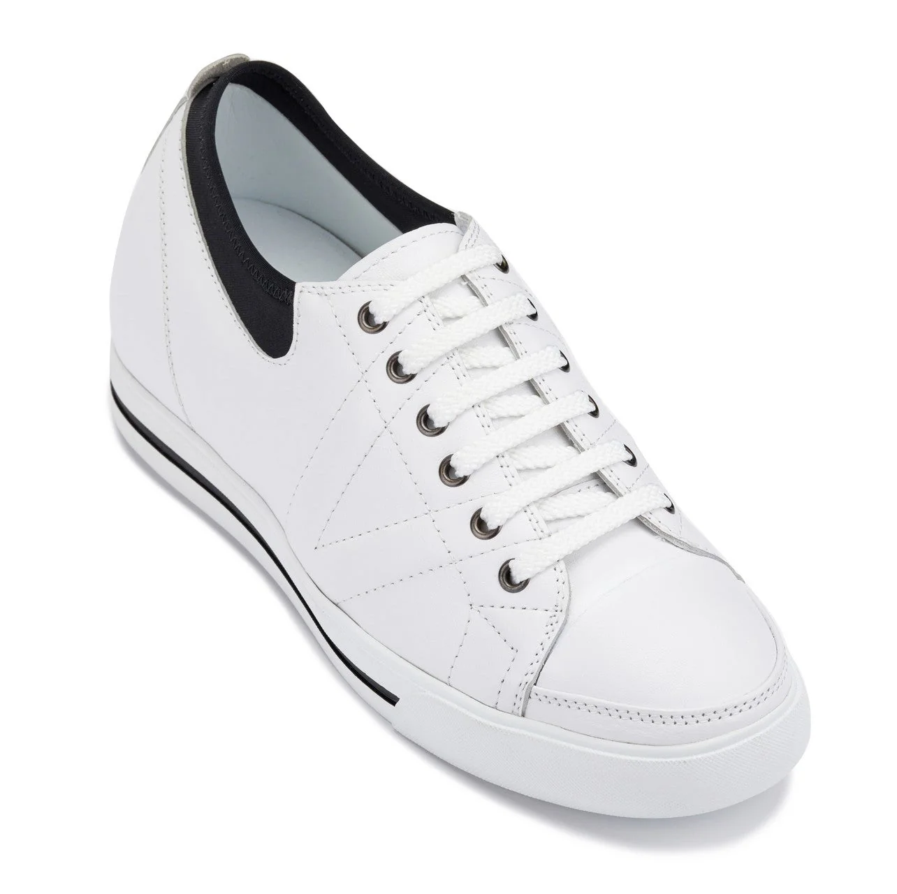 D8171 - 2.4 Inches Taller (White/Black) - Men's Sneakers