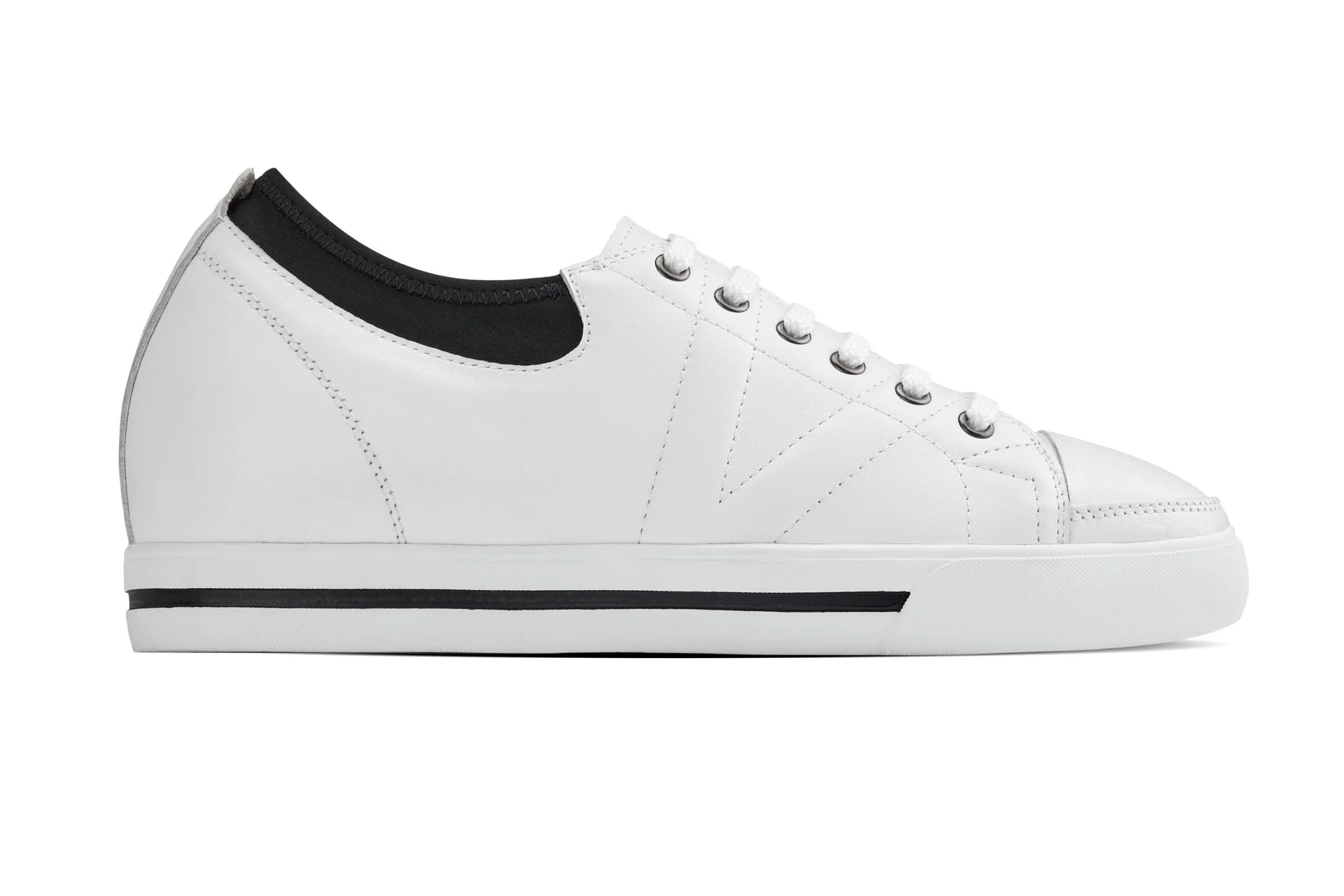 D8171 - 2.4 Inches Taller (White/Black) - Men's Sneakers - Image 2