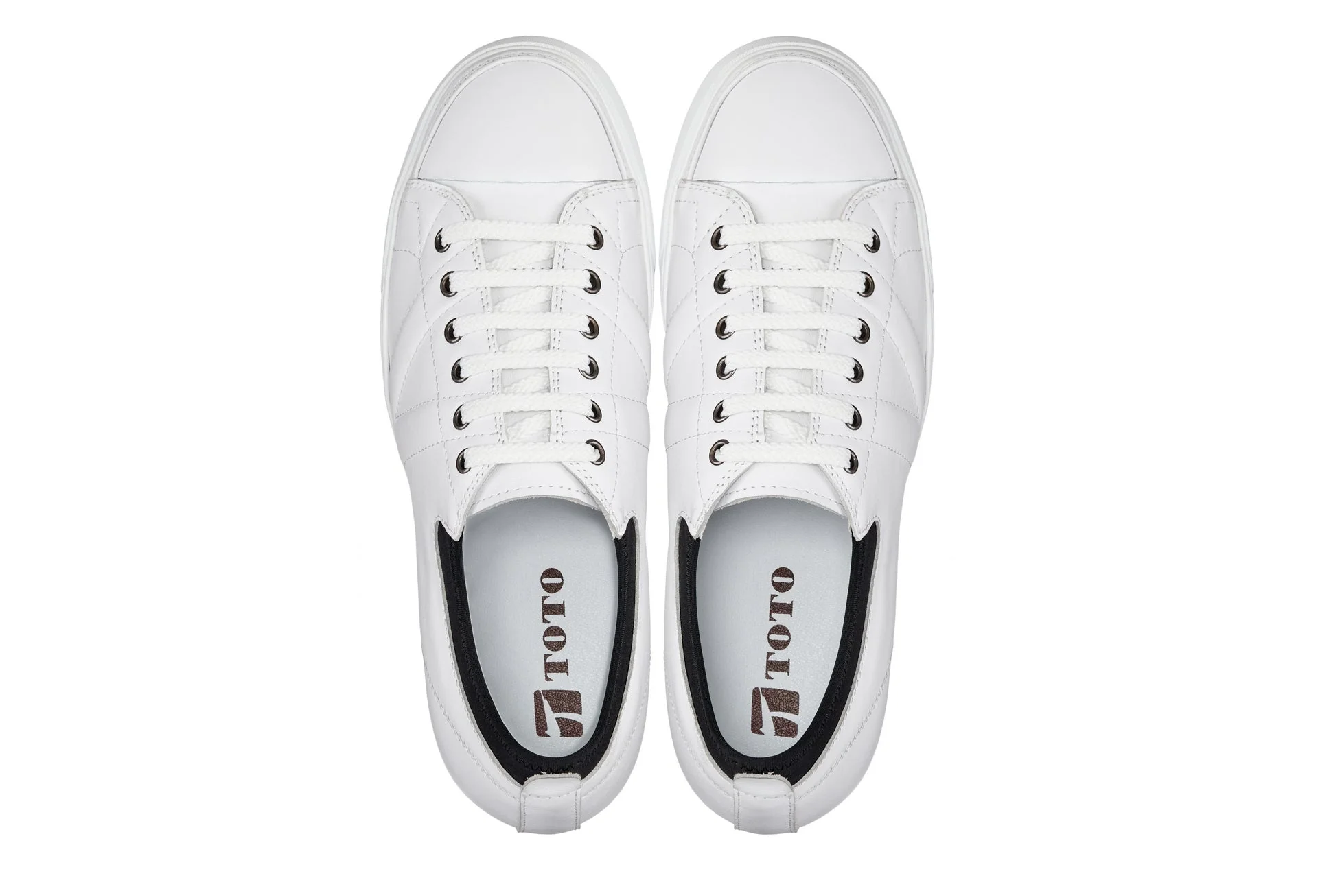 D8171 - 2.4 Inches Taller (White/Black) - Men's Sneakers - Image 4