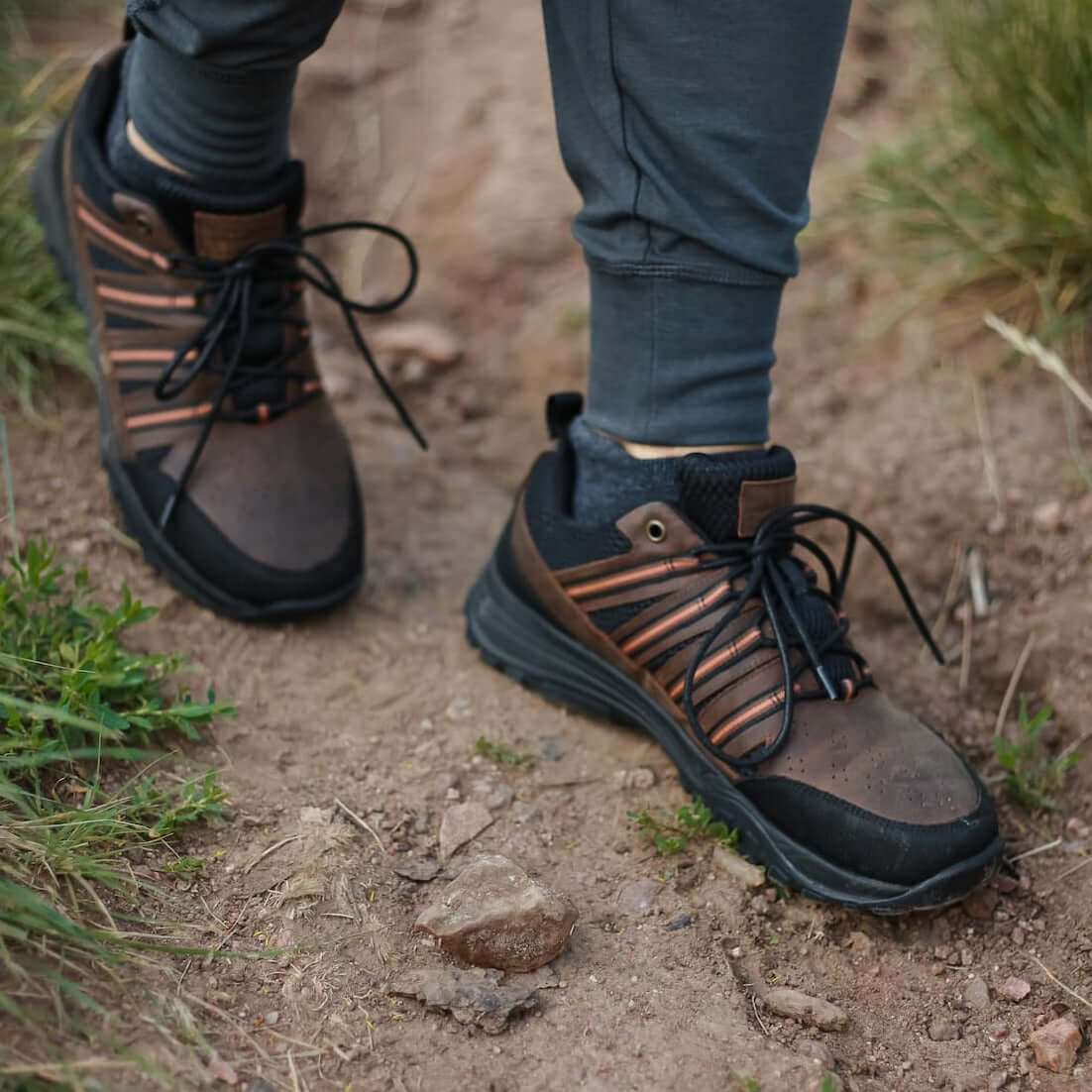 Trail Shoe Grounding Shoes • Jesse Brown Leather & Black Mesh - Image 2