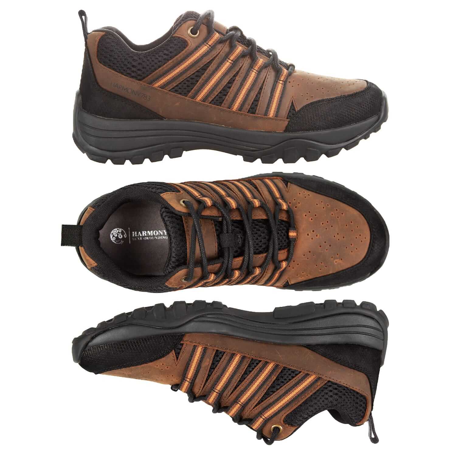 Trail Shoe Grounding Shoes • Jesse Brown Leather & Black Mesh - Image 3