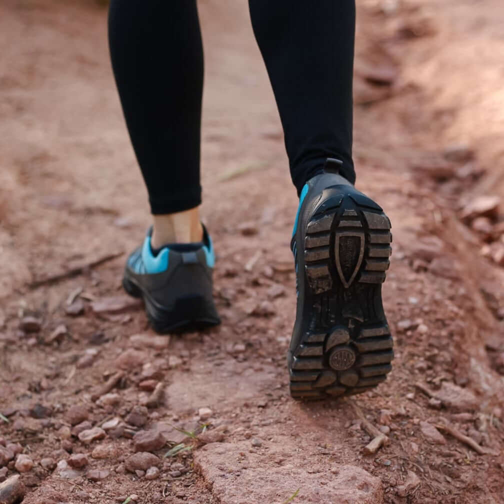Trail Grounding Shoes • Taylor Grey Nubuck & Blue Mesh - Image 10