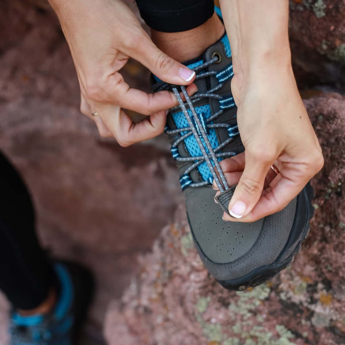 Trail Grounding Shoes • Taylor Grey Nubuck & Blue Mesh - Image 6
