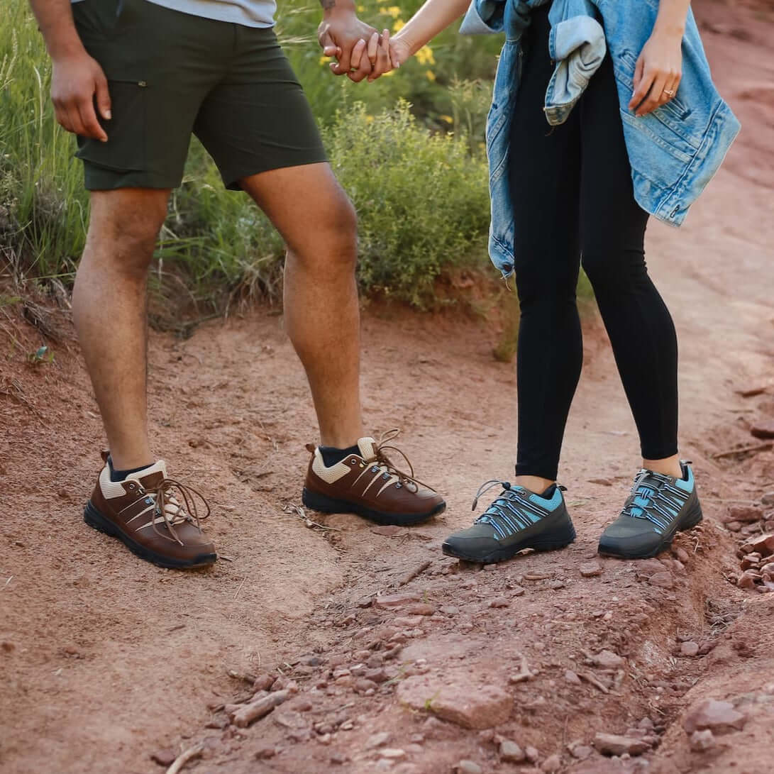 Trail Grounding Shoes • Taylor Grey Nubuck & Blue Mesh - Image 9
