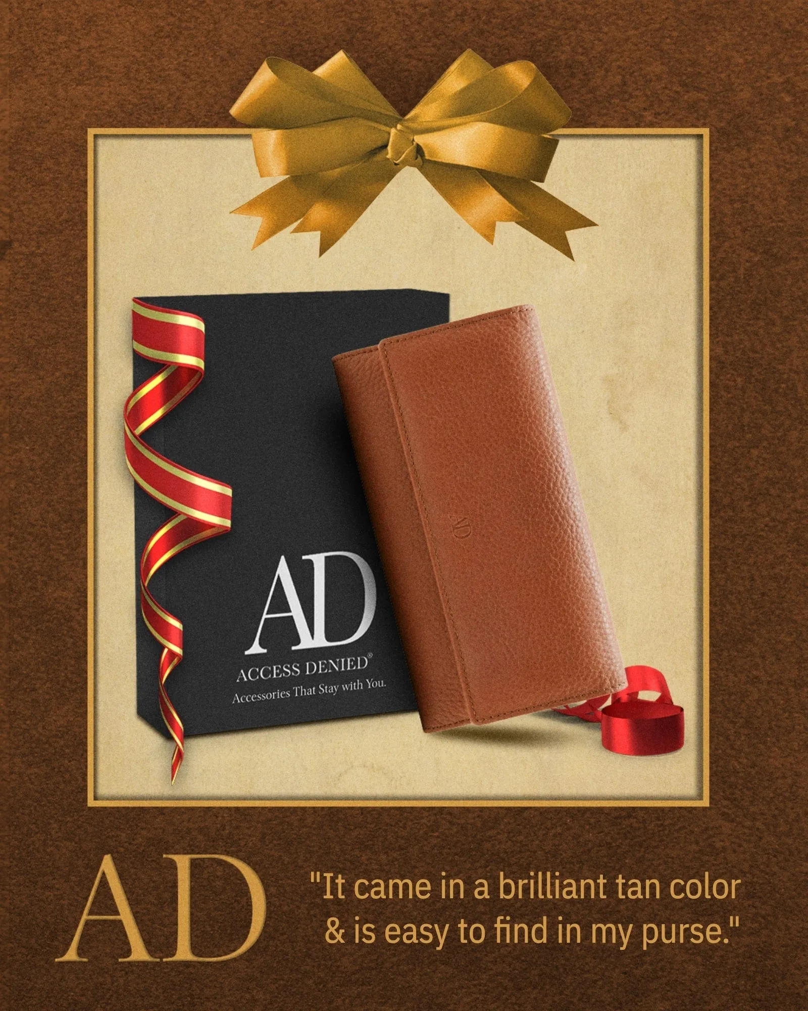 Leather Trifold Clutch with Checkbook Holder - Image 37